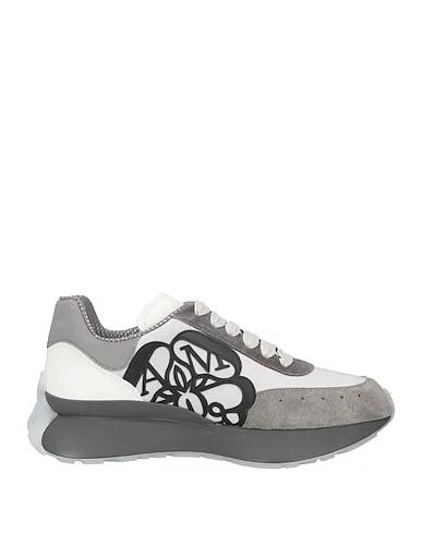 Grey Leather Sneakers