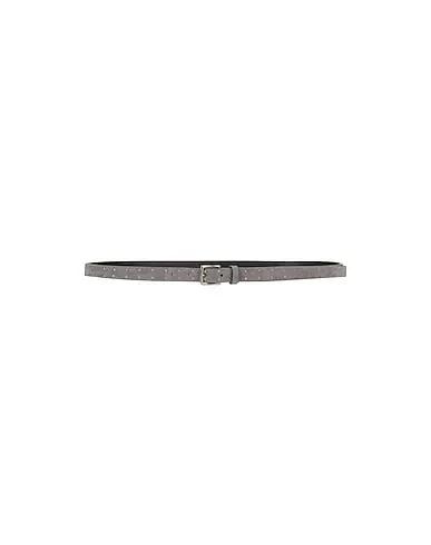Grey Leather Thin belt