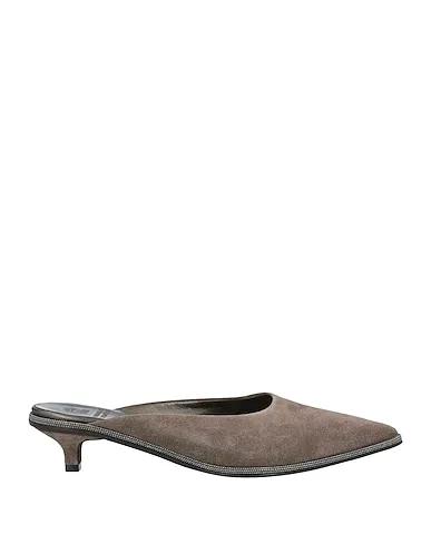Grey Mules and clogs