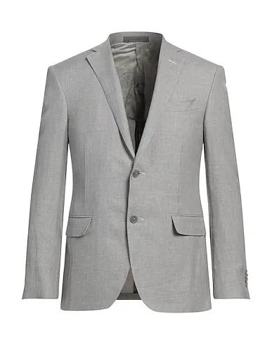 Grey Plain weave Blazer