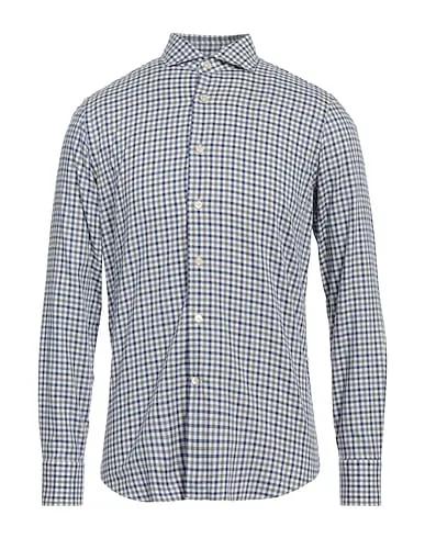Grey Plain weave Checked shirt
