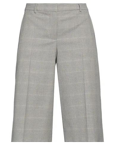 Grey Plain weave Cropped pants & culottes