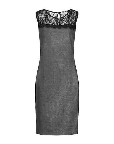 Grey Plain weave Elegant dress