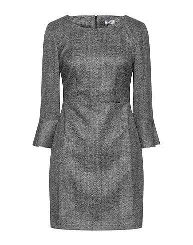 Grey Plain weave Elegant dress