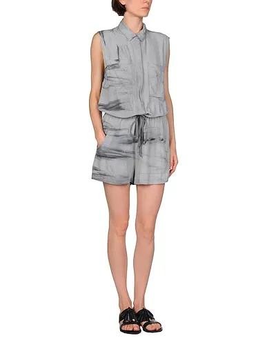 Grey Plain weave Jumpsuit/one piece