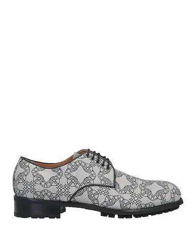 Grey Plain weave Laced shoes