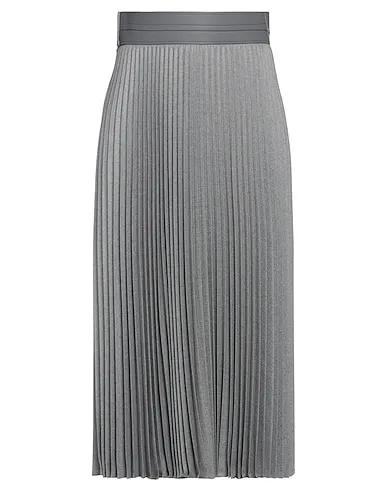 Grey Plain weave Maxi Skirts