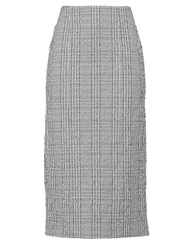 Grey Plain weave Midi skirt