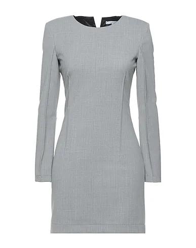 Grey Plain weave Office dress