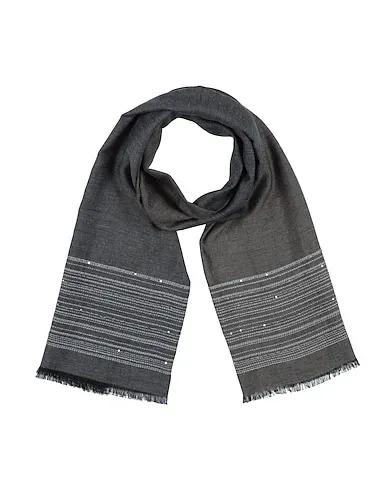 Grey Plain weave Scarves and foulards