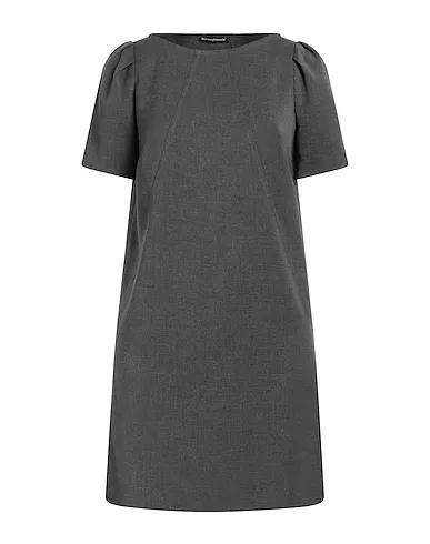 Grey Plain weave Short dress