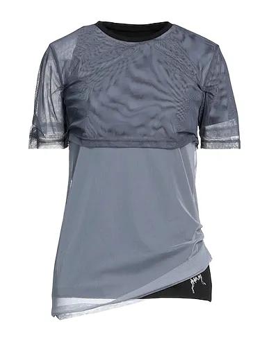 Grey Plain weave T-shirt