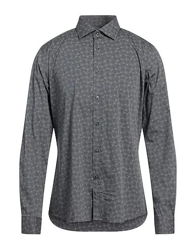 Grey Poplin Patterned shirt