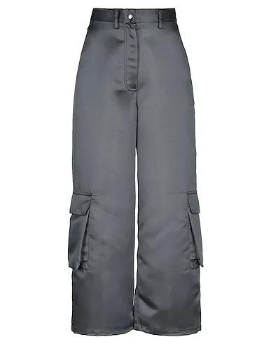 Grey Satin Casual pants