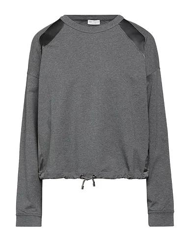 Grey Satin Sweatshirt