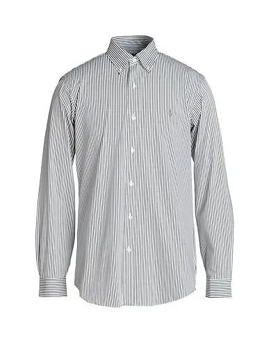 Grey Striped shirt CUSTOM FIT STRIPED STRETCH POPLIN SHIRT
