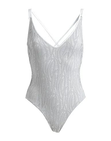 Grey Synthetic fabric One-piece swimsuits