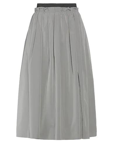 Grey Taffeta Midi skirt