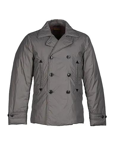 Grey Techno fabric Double breasted pea coat