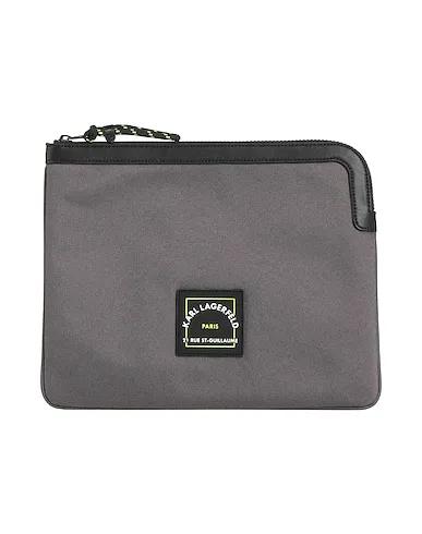 Grey Techno fabric Handbag