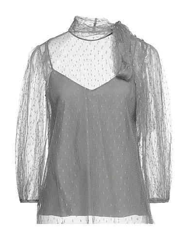 Grey Tulle Blouse
