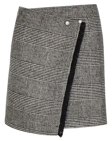 Grey Tweed Mini skirt TWEED WRAP MINI SKIRT