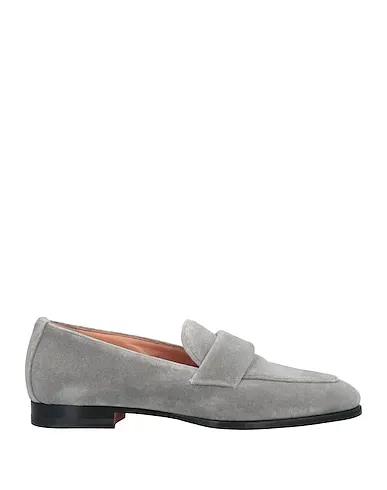 Grey Velour Loafers