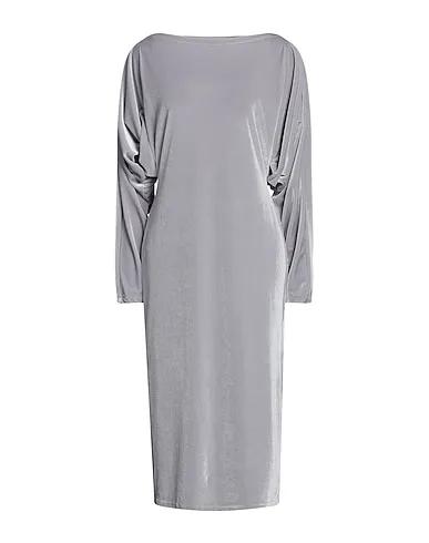 Grey Velvet Midi dress