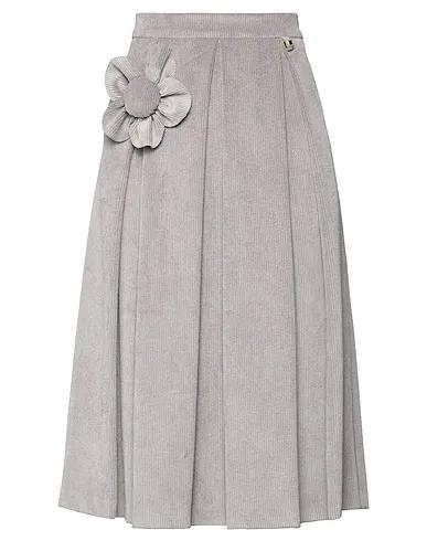 Grey Velvet Midi skirt