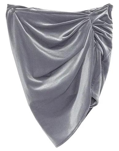Grey Velvet Mini skirt