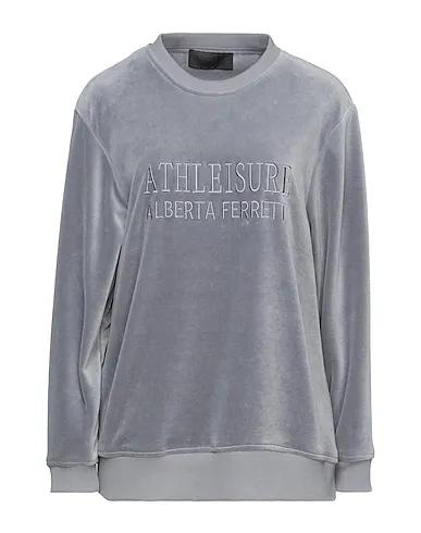Grey Velvet Sweatshirt