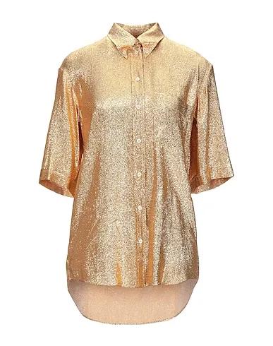 GUCCI | Gold Women‘s Solid Color Shirts & Blouses