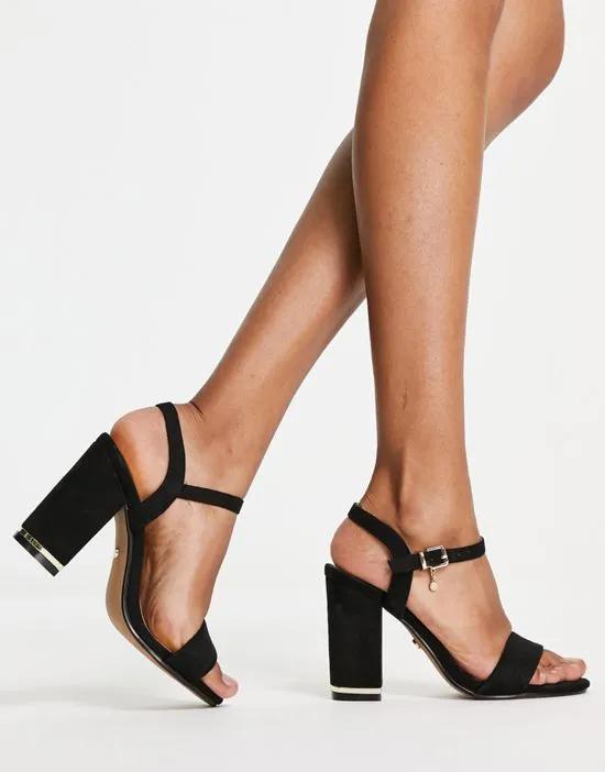 Hailey block heeled sandals in black