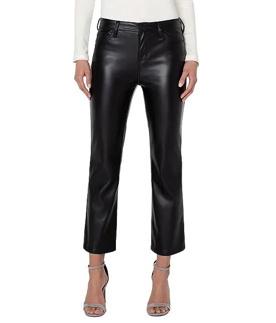 Hannah Cropped Faux Leather Flare