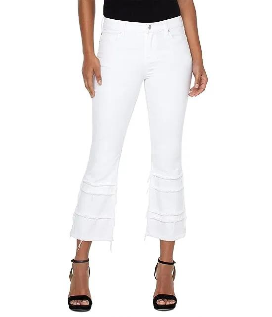 Hannah Cropped Flare with Crop Hem in Bright White