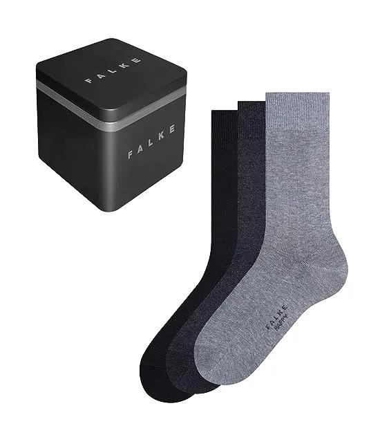 Happy Gift Box 3-Pack Crew Socks