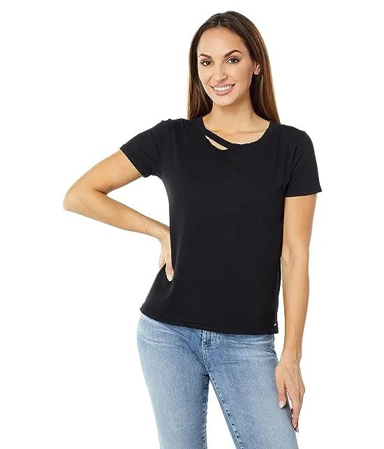 Harlow BFF Tee with Deconstructed Neckline