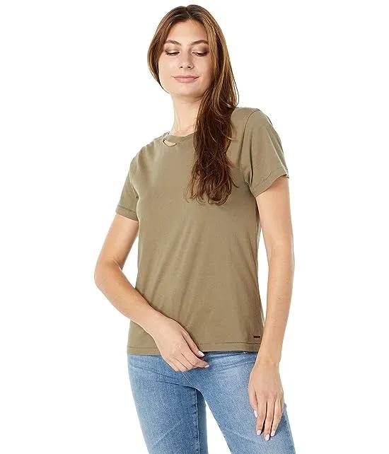 Harlow BFF Tee with Deconstructed Neckline