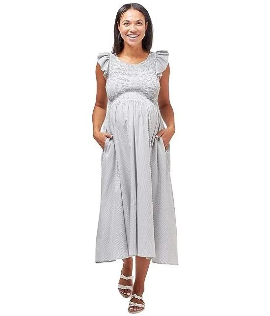 Harper Smocked Maternity Dress