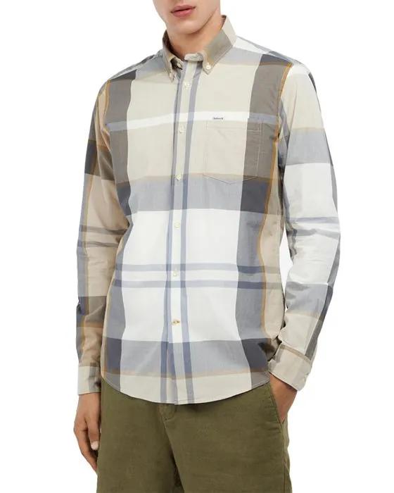 Harris Tailored Fit Plaid Long Sleeve Shirt