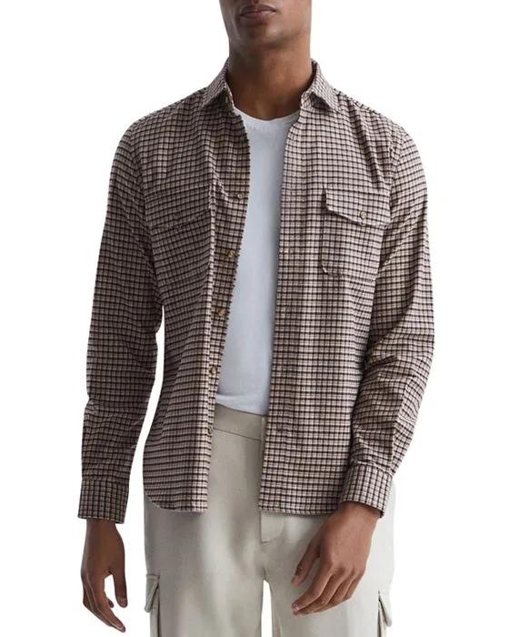 Harry Long Sleeved Check Twin Pocket Button Down Shirt   