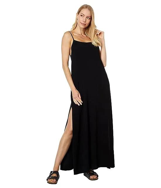 Heirloom Wovens Low Back Strappy Side Slit Maxi Dress