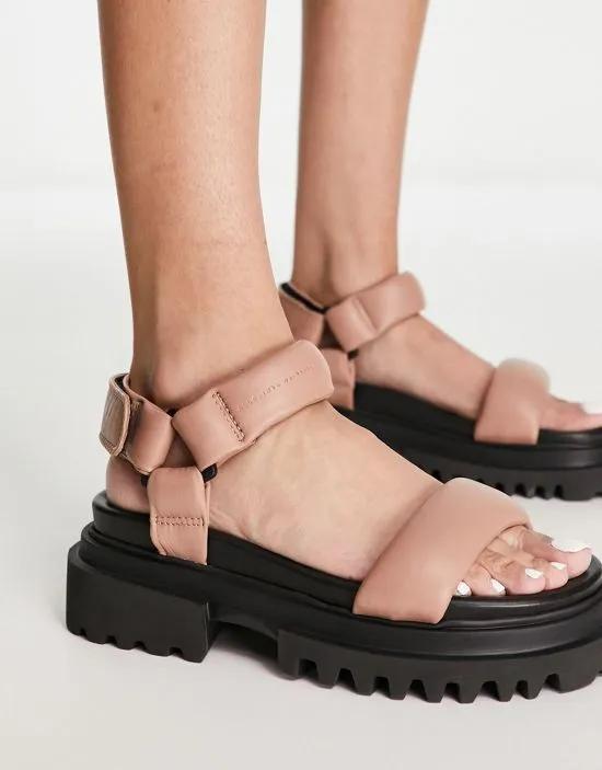 Helium leather sandals in pink