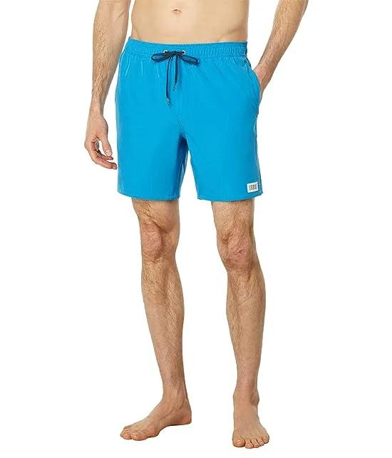 Hermosa Solid 17" Volley Swim Shorts