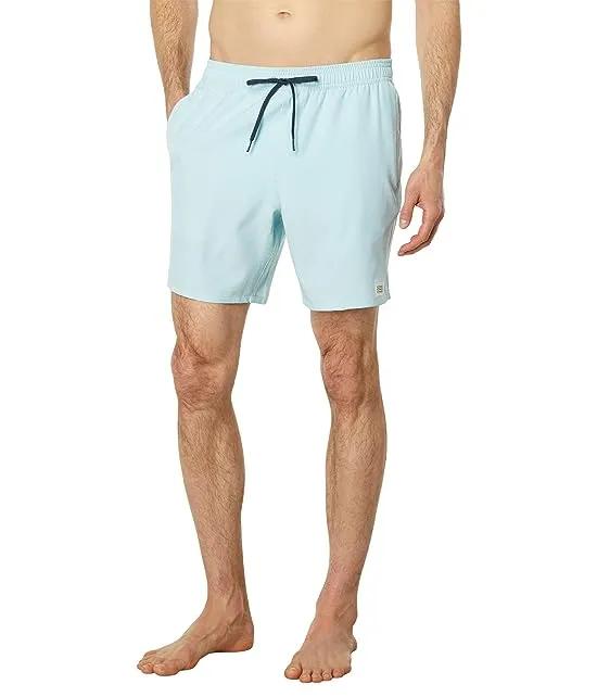 Hermosa Solid 17" Volley Swim Shorts