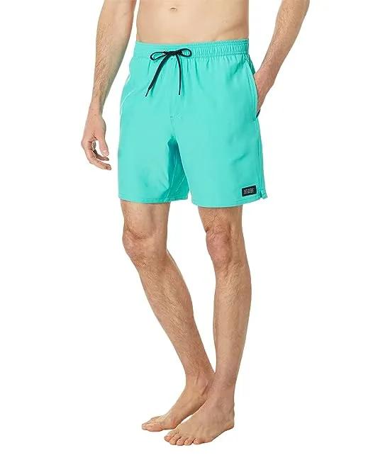 Hermosa Solid 17" Volley Swim Shorts
