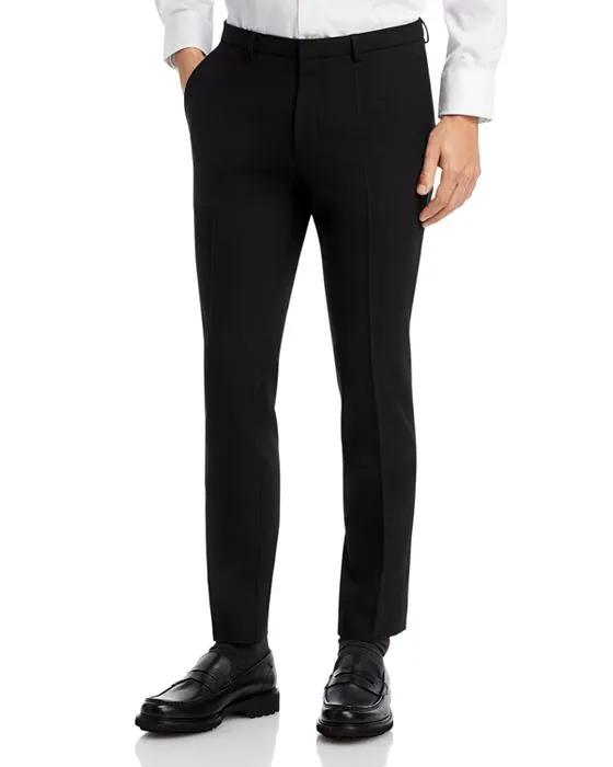 Hesten Super Black Extra Slim Fit Suit Pants