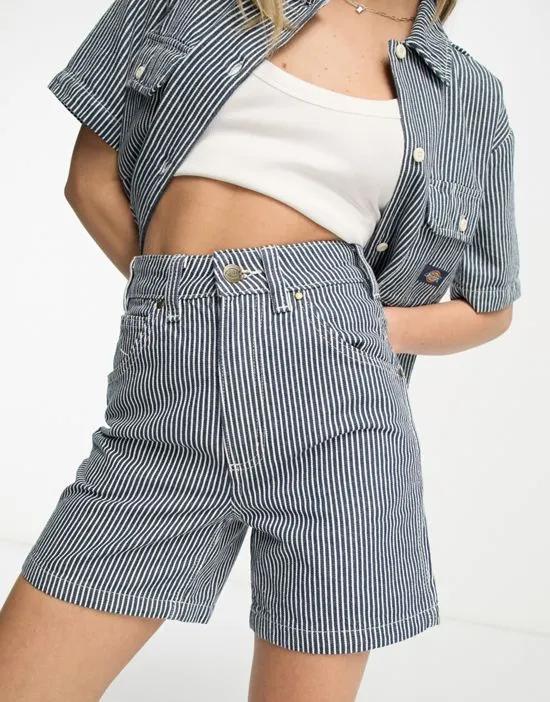 hickory shorts with stripes in blue - part of a set