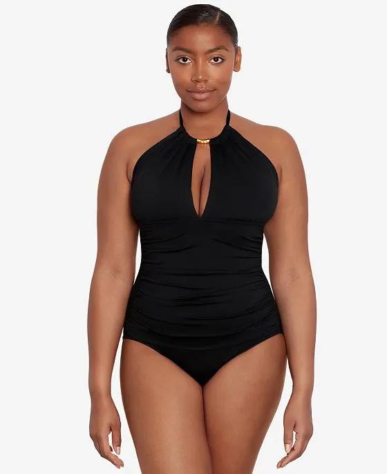 High-Neck One-Piece Swimsuit