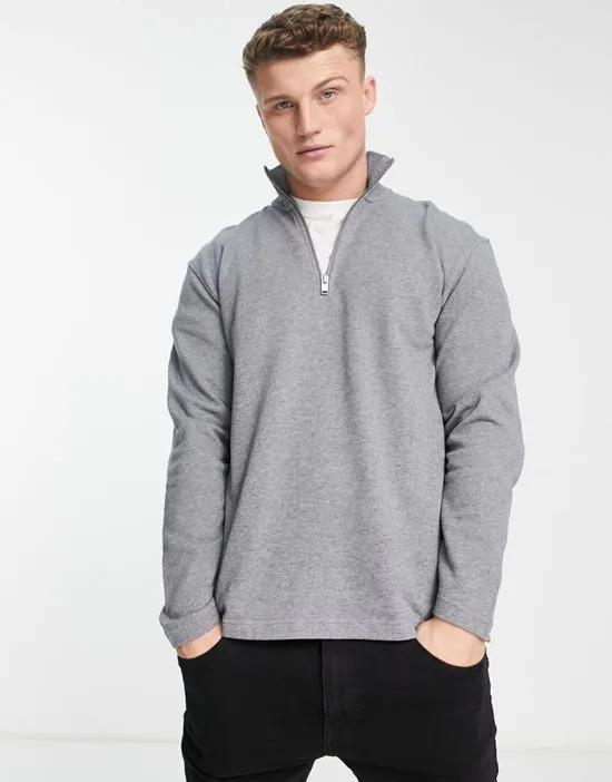 high neck sweat in gray